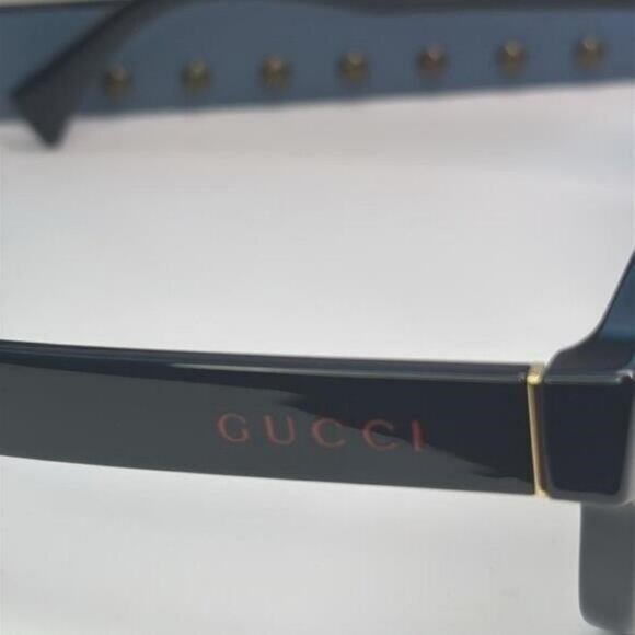 GUCCI GG1140SK-003 Unisex Classic Designer Sunglasses in Black & Gold/Brown 54mm - Picture 4 of 14